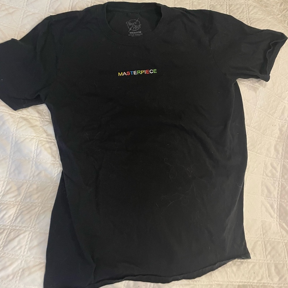 Men’s Neon Riot Black Shirt ‘Masterpiece’ size M